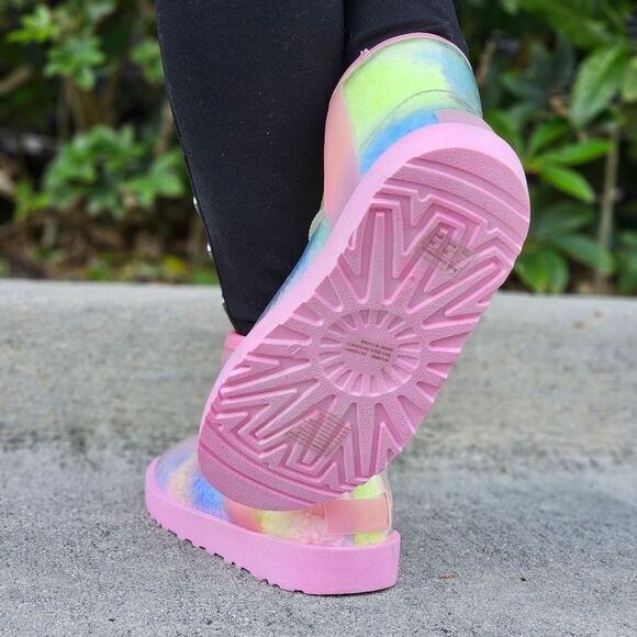 Womens Clear Multi Color Ankle Comfort Boots - Picture 5 of 5